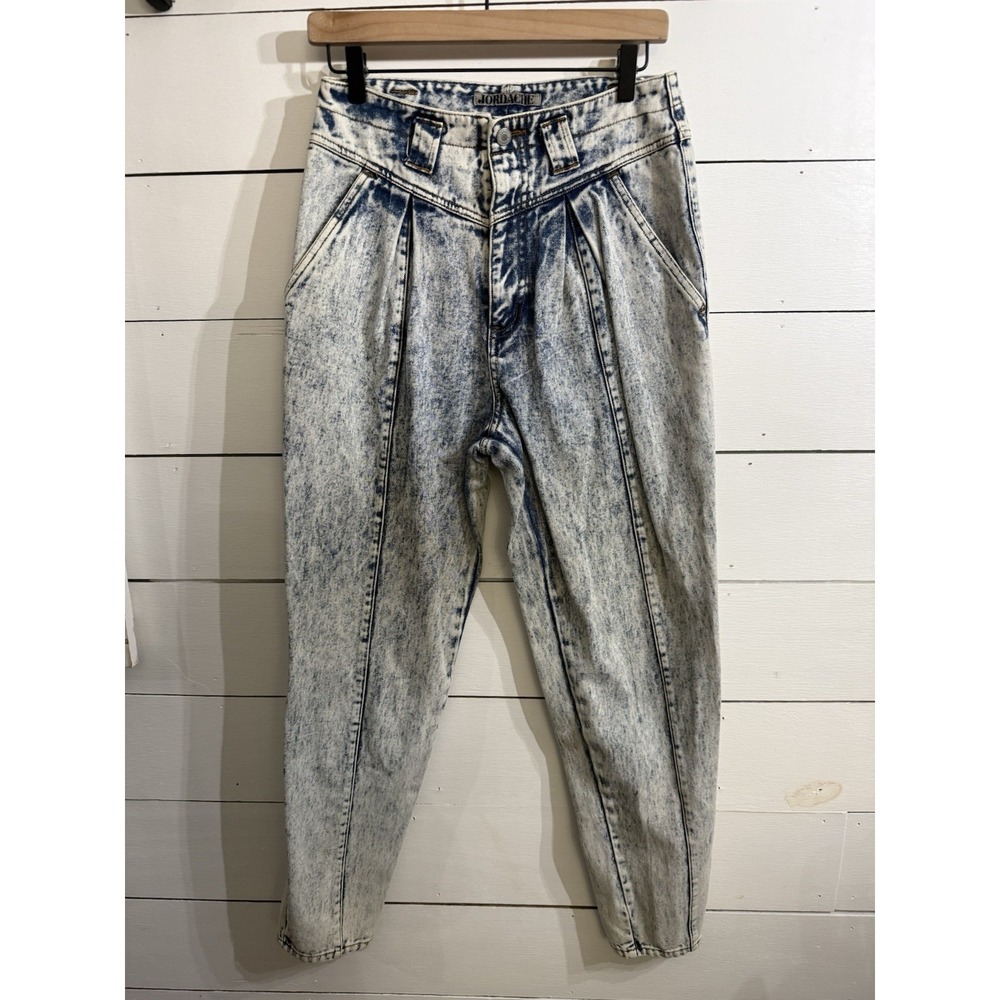 Vintage Jordache Denim Stonewash Acid Wash High Waist Rise Mom Jeans Size 12